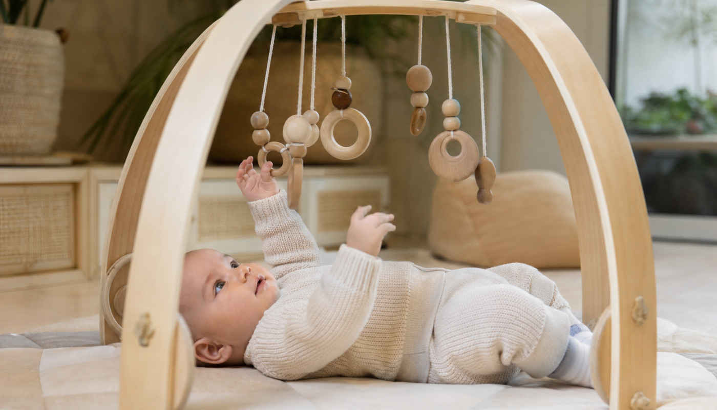 Les bénéfices de l'utilisation d'une arche d'éveil Montessori pour le développement sensoriel des nourrissons